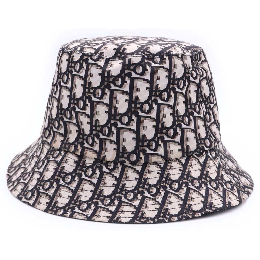 Dior Lining Oblique Pattern Bucket Hat Black — view 3