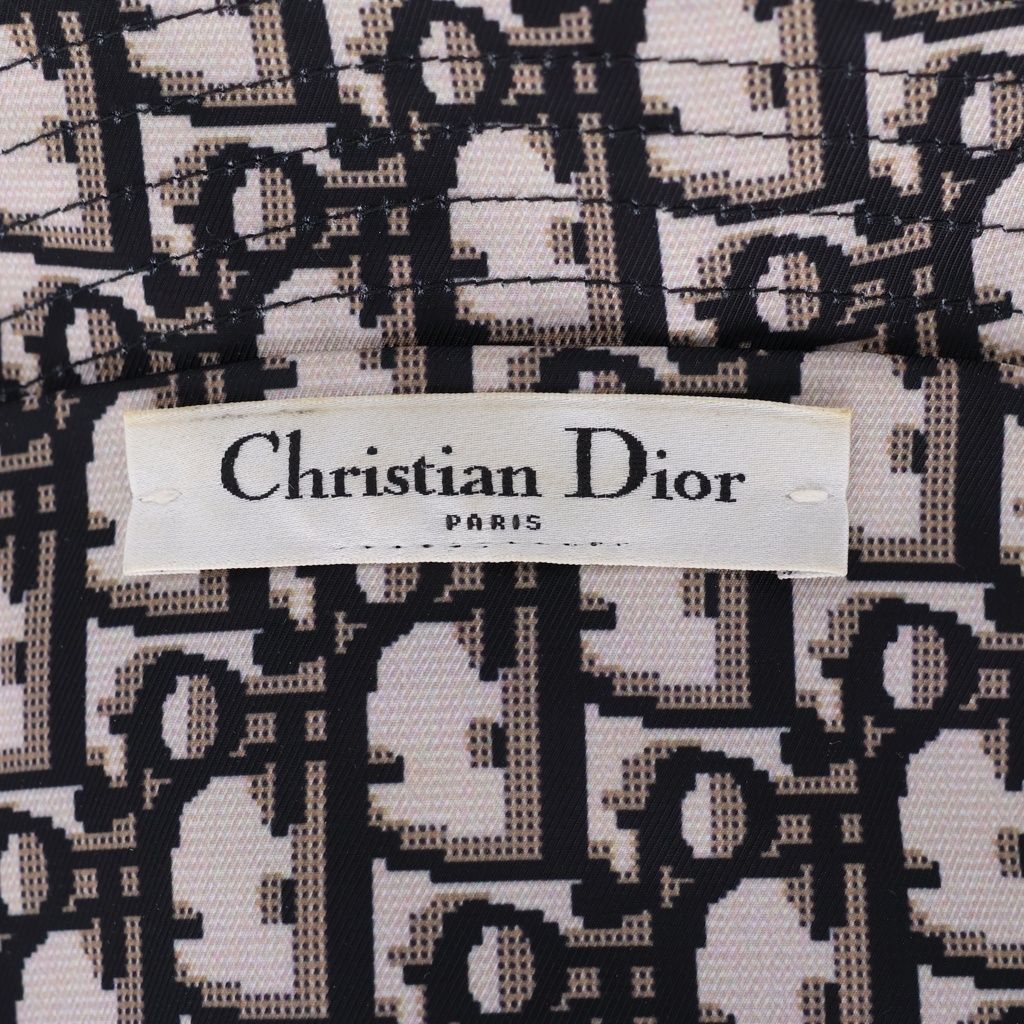 Dior Lining Oblique Pattern Bucket Hat Black — view 8