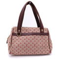 Louis Vuitton Monogram Mini Josephine Handbag Wine Red Leather Canvas Gold