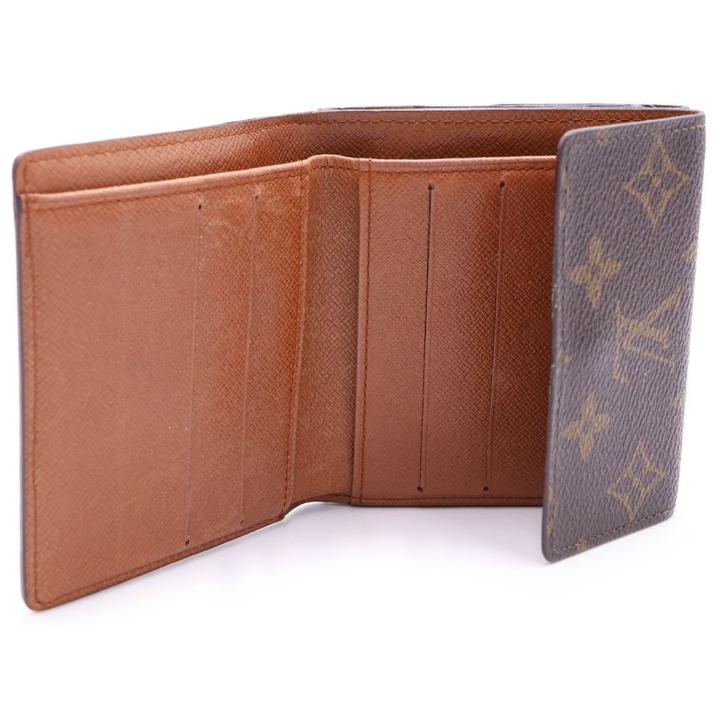 Louis Vuitton Monogram Portefeuille Elise Trifold Wallet Compact Brown — view 4