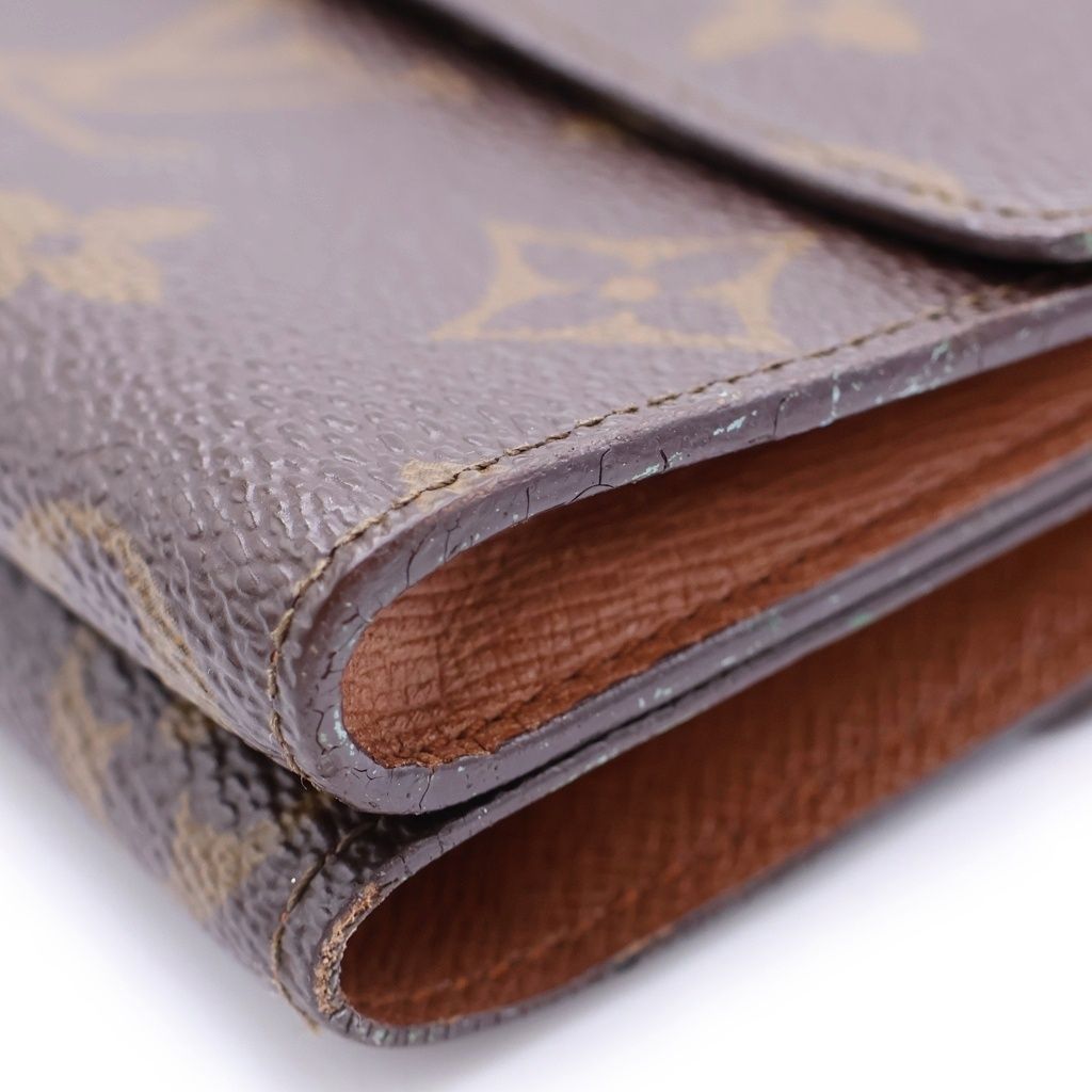 Louis Vuitton Monogram Portefeuille Elise Trifold Wallet Compact Brown — view 5