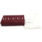 Gucci GG Emblem Zip Around Wallet Card Case Gray Leather Silver — view 6