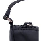 Prada Re-Nylon Pouch Handbag Nylon Silver Black — view 7