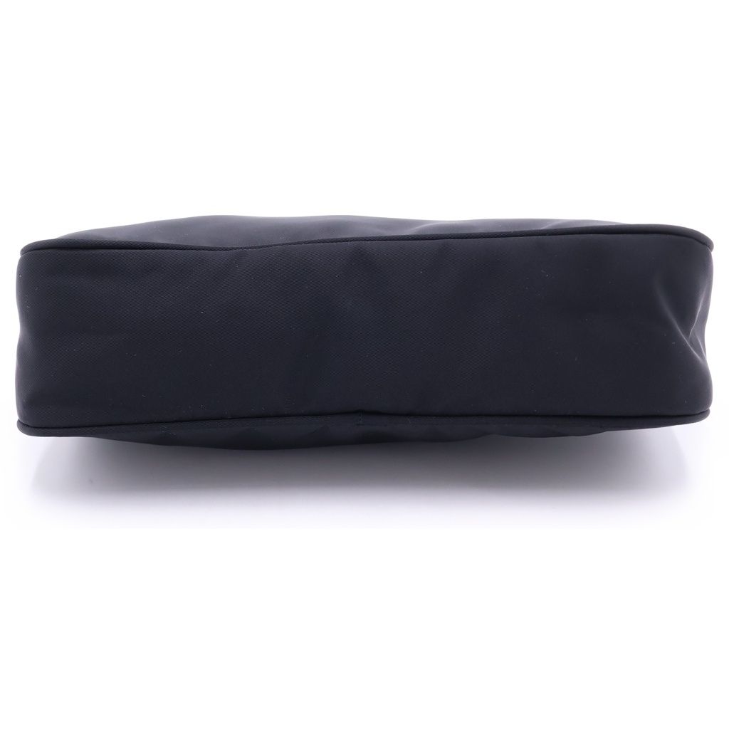 Prada Re-Nylon Pouch Handbag Nylon Silver Black — view 4