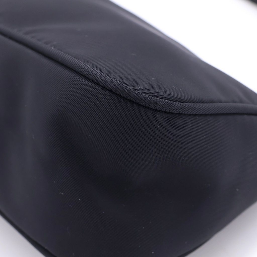 Prada Re-Nylon Pouch Handbag Nylon Silver Black — view 5