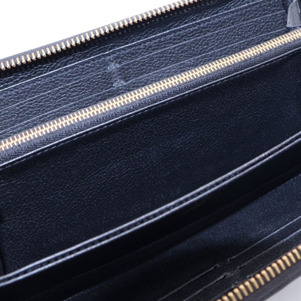 Louis Vuitton Monogram Empreinte Zippy Wallet Leather Gold Black — view 4