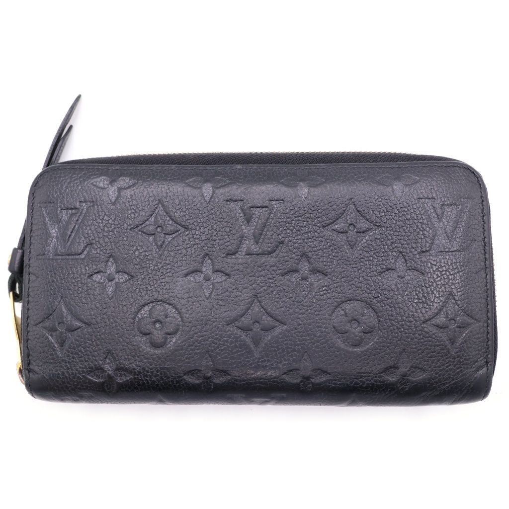 Louis Vuitton Monogram Empreinte Zippy Wallet Leather Gold Black
