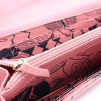 Chanel CC Logo Camellia Lambskin Flap Wallet Fold Pink — view 4