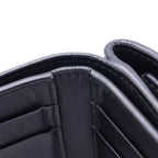 Loewe Anagram Trifo Ledo Wallet Compact Bifold Black Leather Silver — view 6