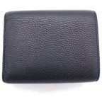Loewe Anagram Trifo Ledo Wallet Compact Bifold Black Leather Silver — view 2
