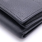 Loewe Anagram Trifo Ledo Wallet Compact Bifold Black Leather Silver — view 5