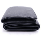 Loewe Anagram Trifo Ledo Wallet Compact Bifold Black Leather Silver — view 3