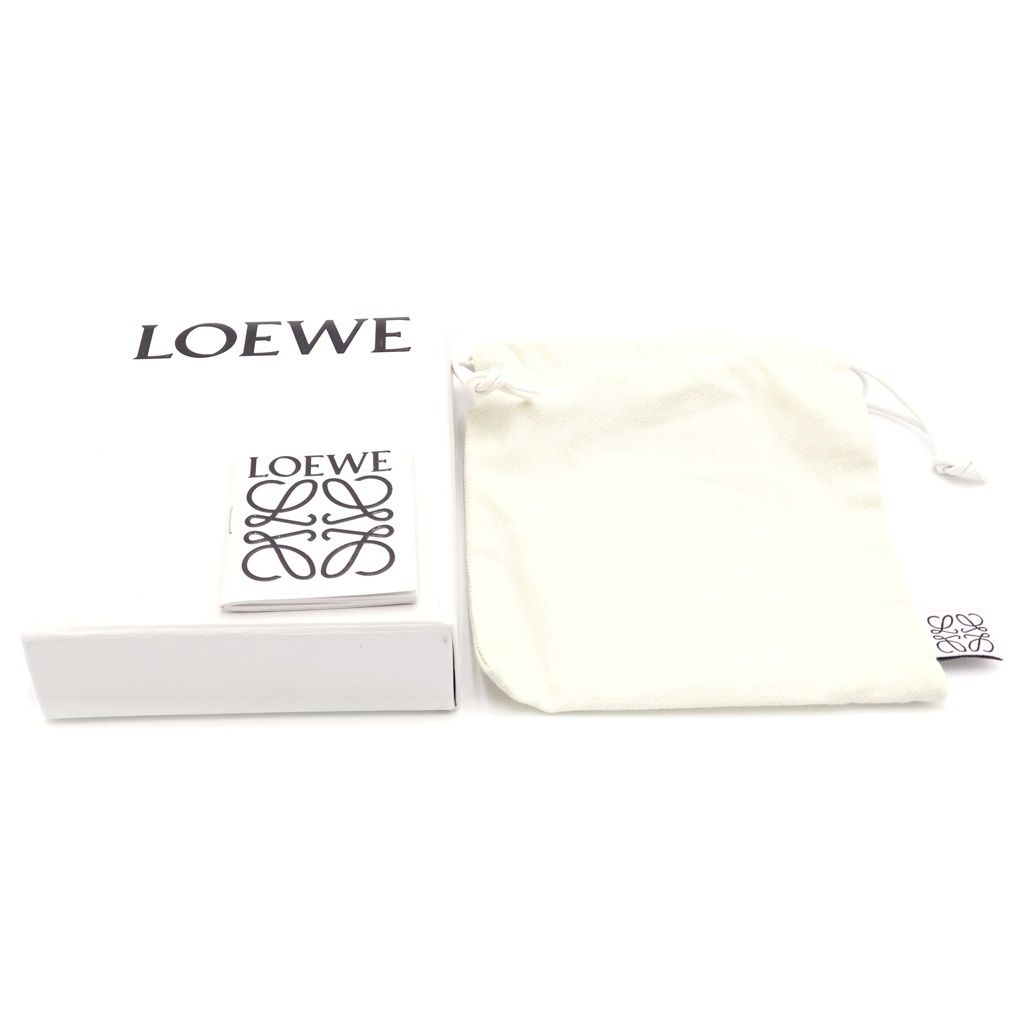 Loewe Anagram Trifo Ledo Wallet Compact Bifold Black Leather Silver — view 7