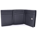 Loewe Anagram Trifo Ledo Wallet Compact Bifold Black Leather Silver — view 4