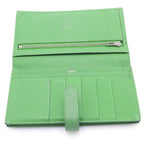 Hermes Bearn Souffle Wallet Card Case Mint Green Togo Silver — view 4