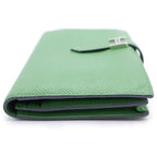 Hermes Bearn Souffle Wallet Card Case Mint Green Togo Silver — view 3