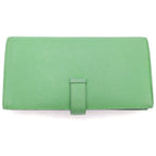 Hermes Bearn Souffle Wallet Card Case Mint Green Togo Silver — view 2