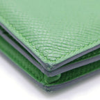 Hermes Bearn Souffle Wallet Card Case Mint Green Togo Silver — view 5