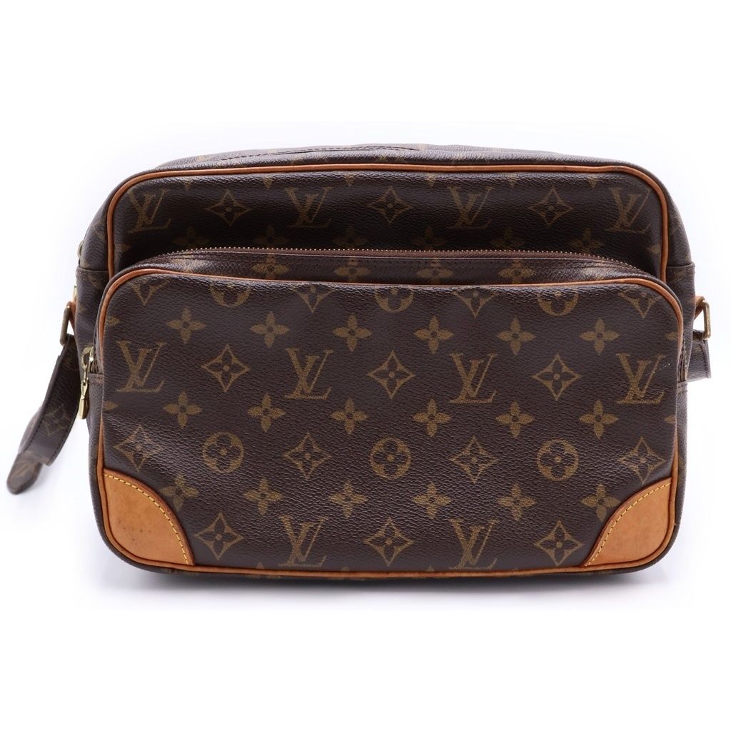 Louis Vuitton Monogram Nile Leather Shoulder Bag Brown