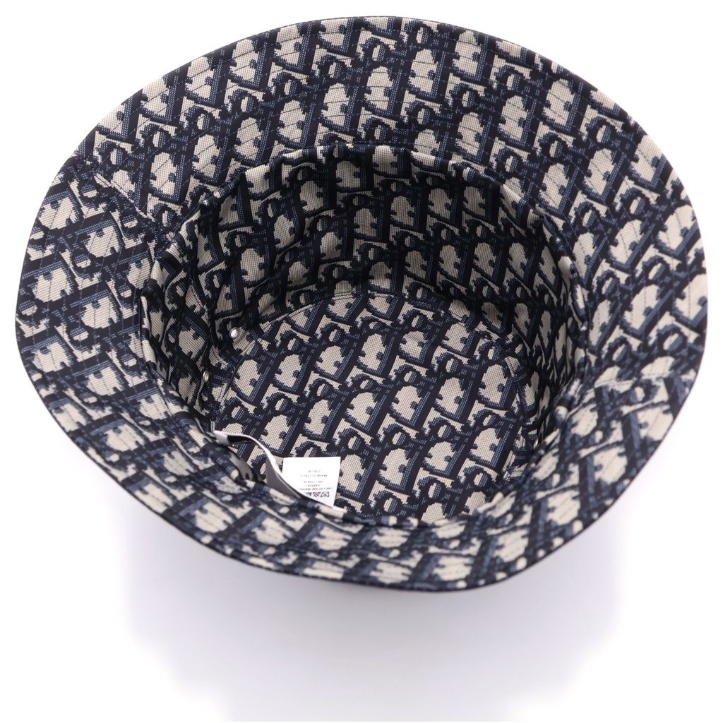 Dior Oblique Bucket Hat Black Navy — view 6