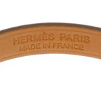 Hermes Mini Rival Leather Bracelet White Gold — view 5