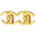 Chanel CC Logo Earrings Gold Plated