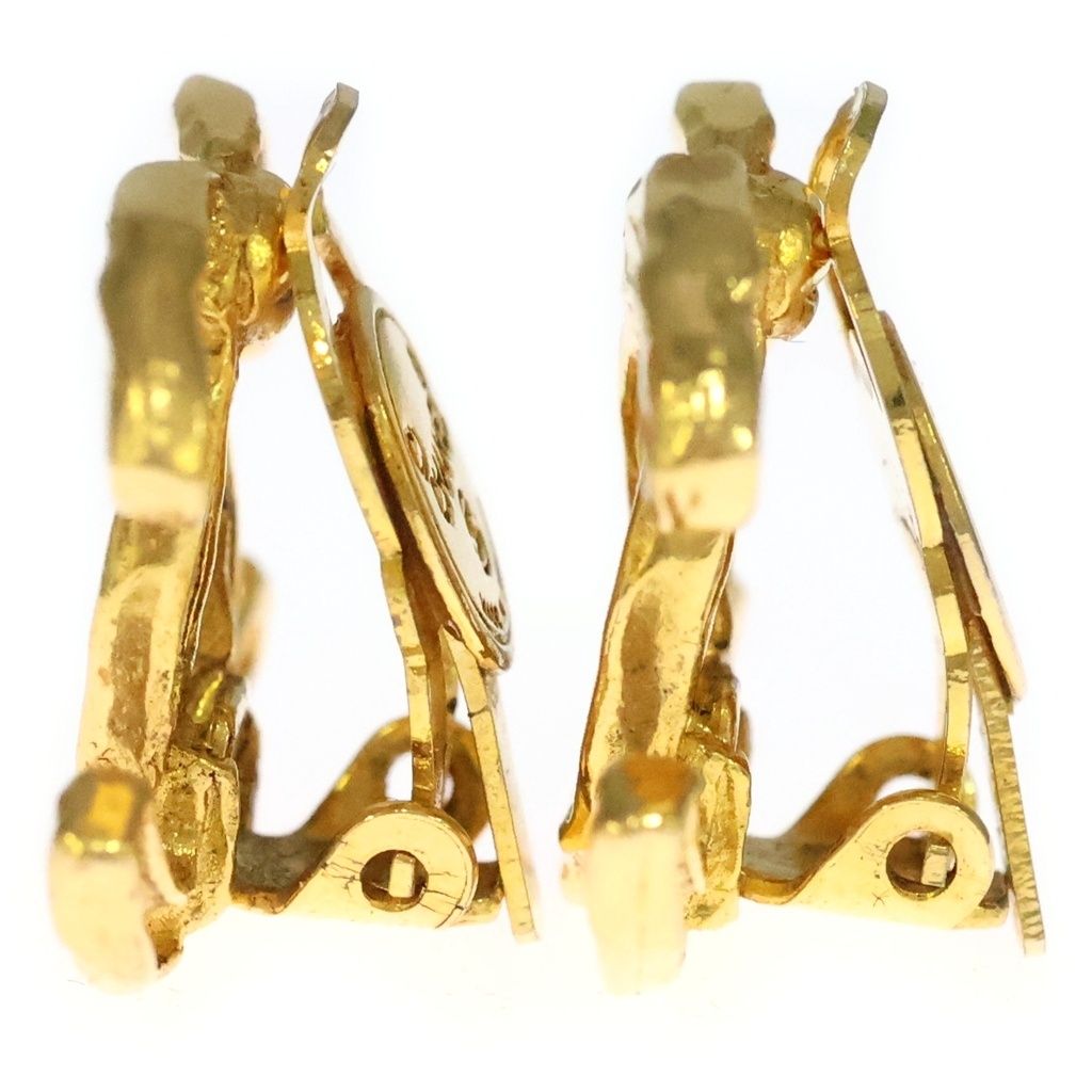 Chanel CC Logo Earrings Gold Plated — view 4