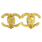 Chanel CC Logo Earrings Gold Plated — view 2