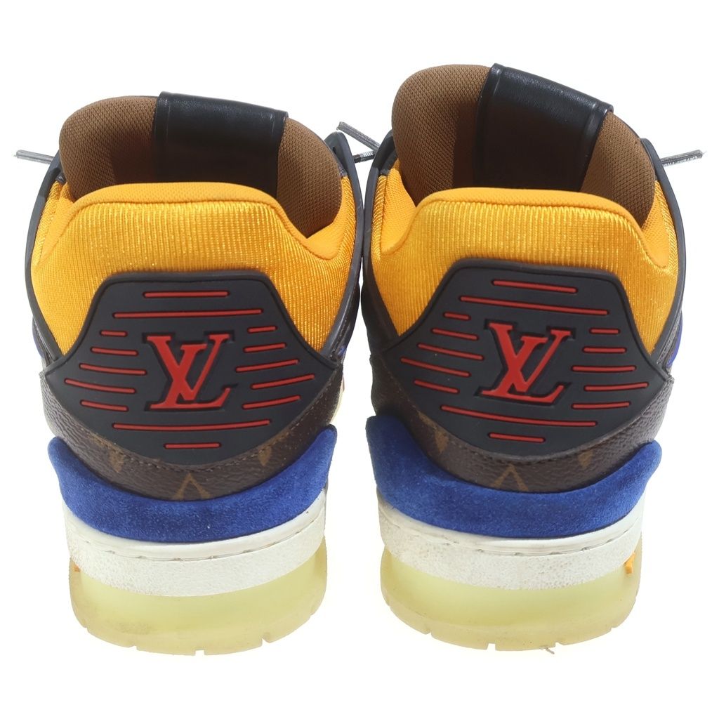 Louis Vuitton LV Trainer Line Monogram Leather High Cut Sneakers Brown — view 3