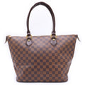 Louis Vuitton Damier Saleya MM Leather Tote Brown