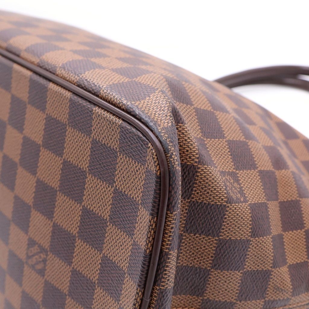 Louis Vuitton Damier Saleya MM Leather Tote Brown — view 5