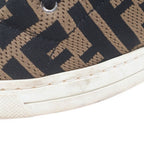 Fendi FF Logo Print Canvas Sneaker FF Zucca Low Cut Sneakers Brown — view 6