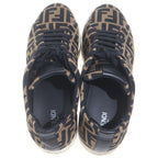 Fendi FF Logo Print Canvas Sneaker FF Zucca Low Cut Sneakers Brown — view 4