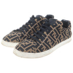 Fendi FF Logo Print Canvas Sneaker FF Zucca Low Cut Sneakers Brown — view 2