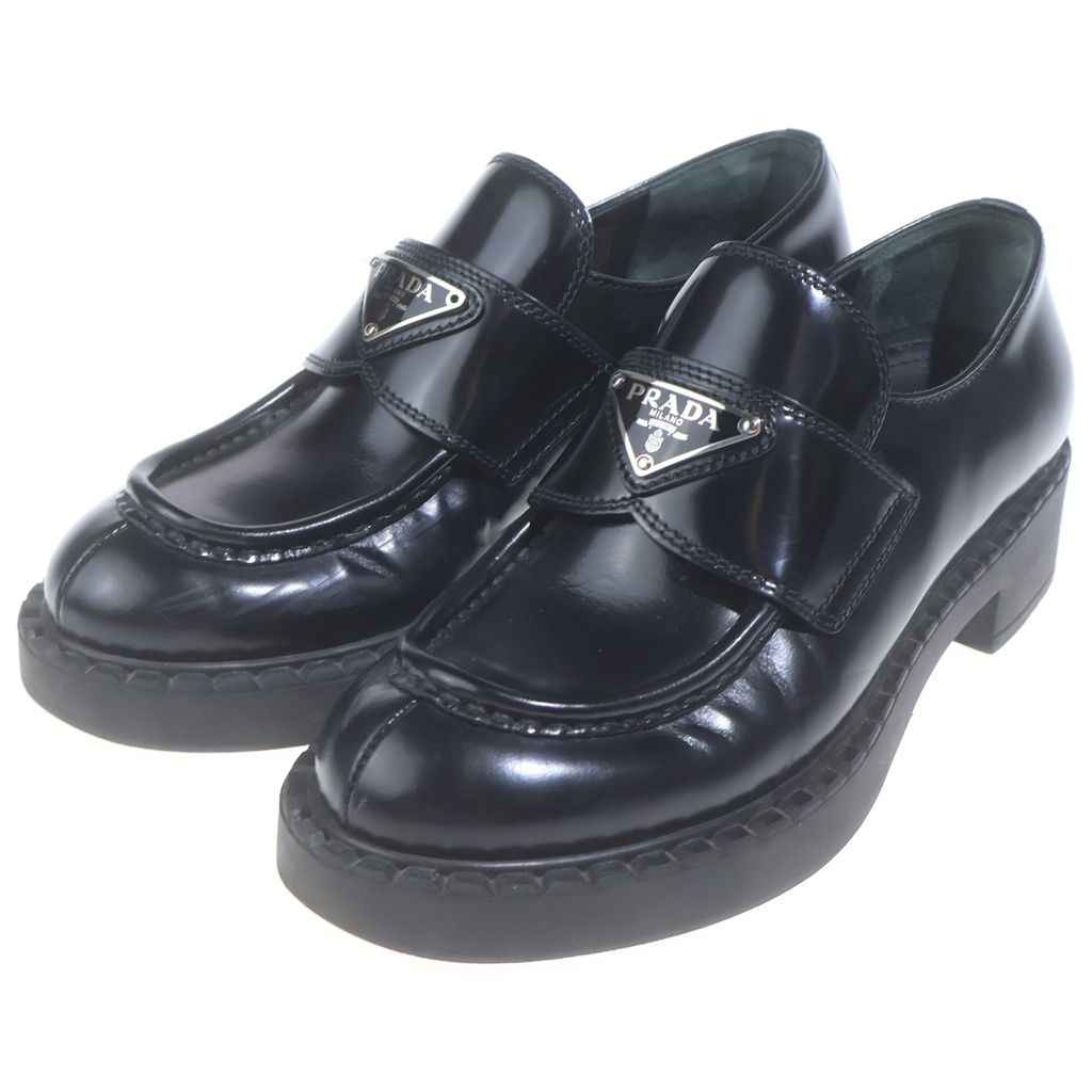 Prada Loafers Dress Shoes Leather Black — view 2