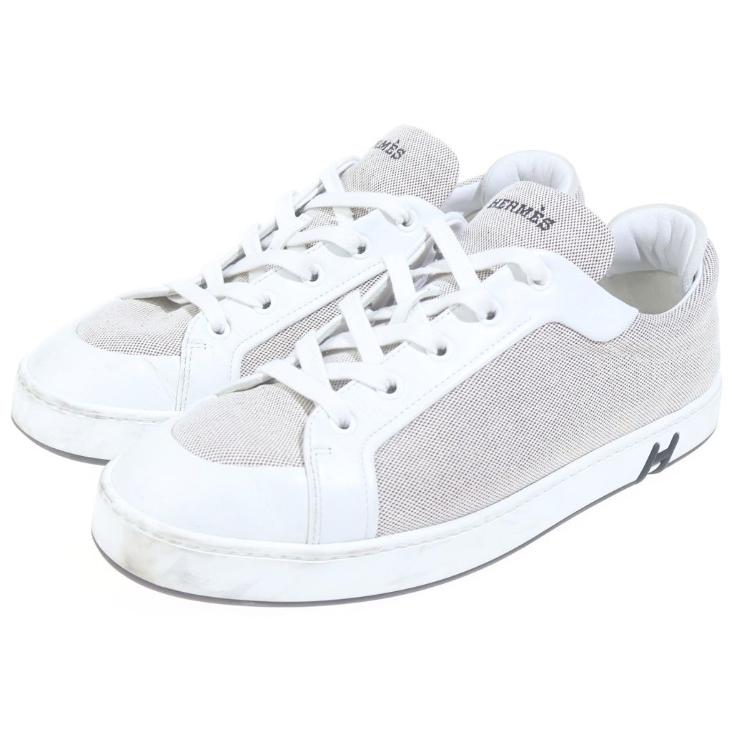 Hermes Low Cut Sneakers Kid Signature Beige White — view 2