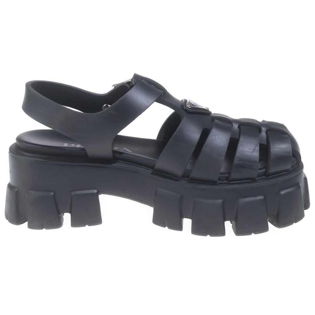 Prada Monolith Ruba Sandals Platform Black — view 6