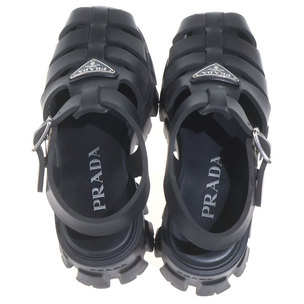 Prada Monolith Ruba Sandals Platform Black — view 4