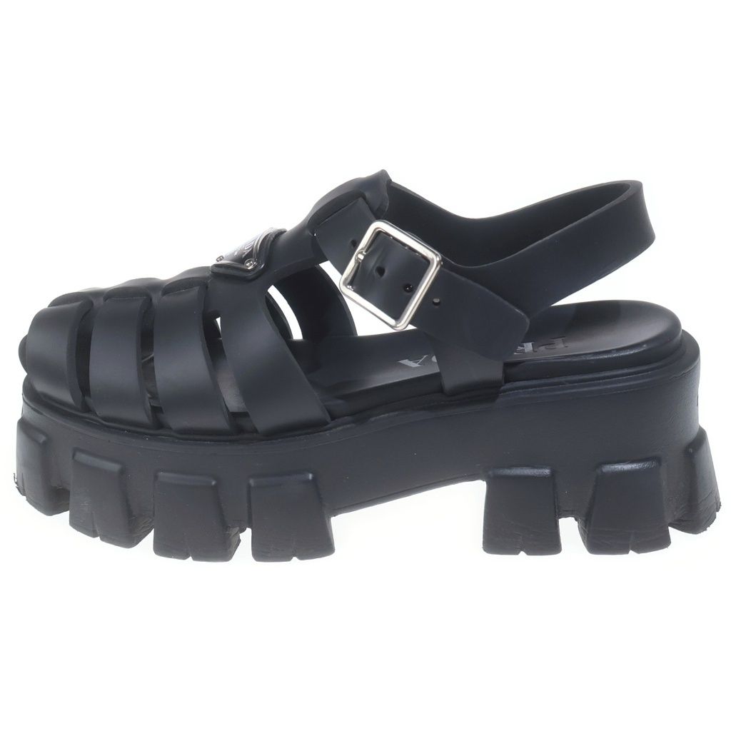 Prada Monolith Ruba Sandals Platform Black