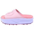 Gucci GG Slide Sandals Platform Rubber Shoes Pink Purple