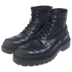Dior Explorer Boots Oblique Ankle Black Leather Canvas — view 2