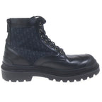 Dior Explorer Boots Oblique Ankle Black Leather Canvas — view 6