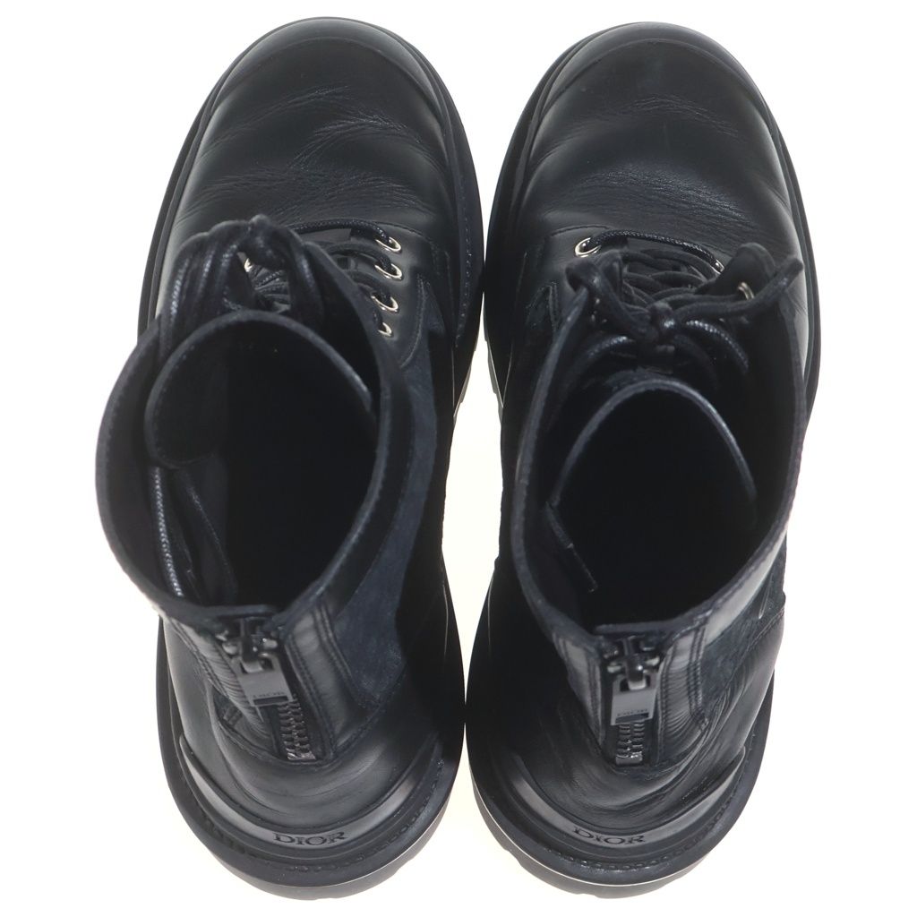 Dior Explorer Boots Oblique Ankle Black Leather Canvas — view 4