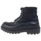 Dior Explorer Boots Oblique Ankle Black Leather Canvas