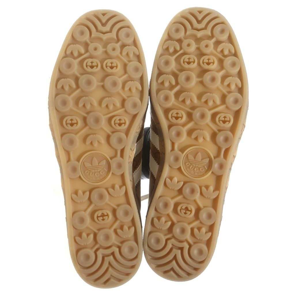 Gucci Adidas Gazelle GG Canvas Low Cut Sneakers Brown — view 5