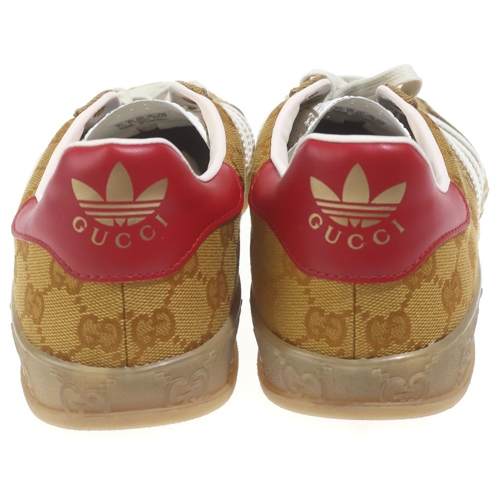 Gucci Adidas Gazelle GG Canvas Low Cut Sneakers Brown — view 3