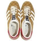 Gucci Adidas Gazelle GG Canvas Low Cut Sneakers Brown — view 4