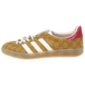 Gucci Adidas Gazelle GG Canvas Low Cut Sneakers Brown