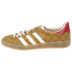 Gucci Adidas Gazelle GG Canvas Low Cut Sneakers Brown