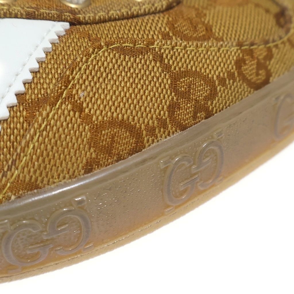Gucci Adidas Gazelle GG Canvas Low Cut Sneakers Brown — view 6